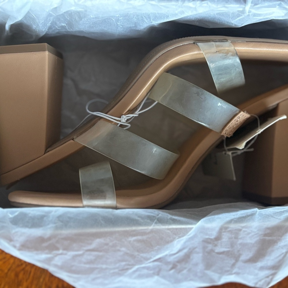 Target a New Day Tan Block Heel Sandals